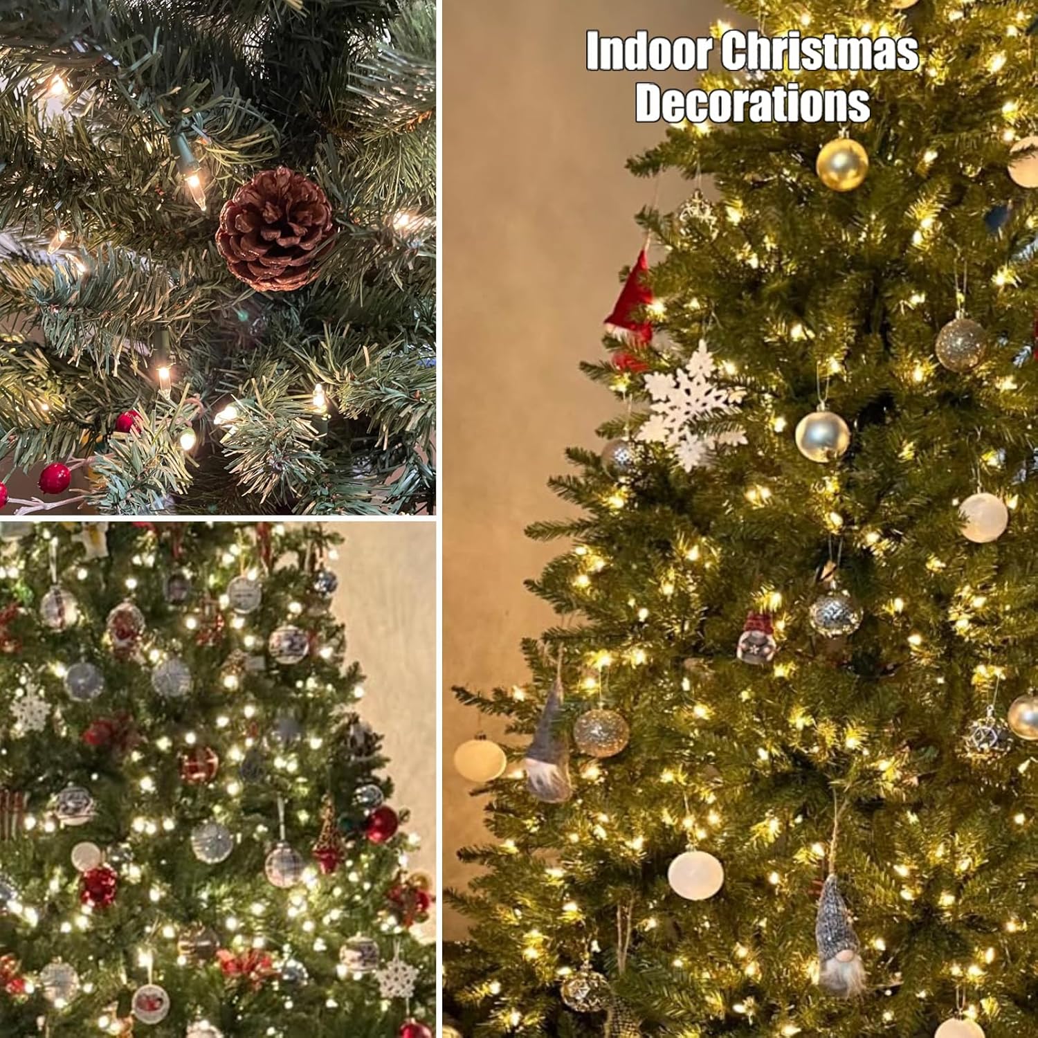 HISHINY Christmas Lights 100 Count Clear Christmas Tree Lights String with Green Wire for Outdoor Indoor Christmas Decorations Wedding Decorations Valentines Day Decor,UL Certified (21feet) - Image 5