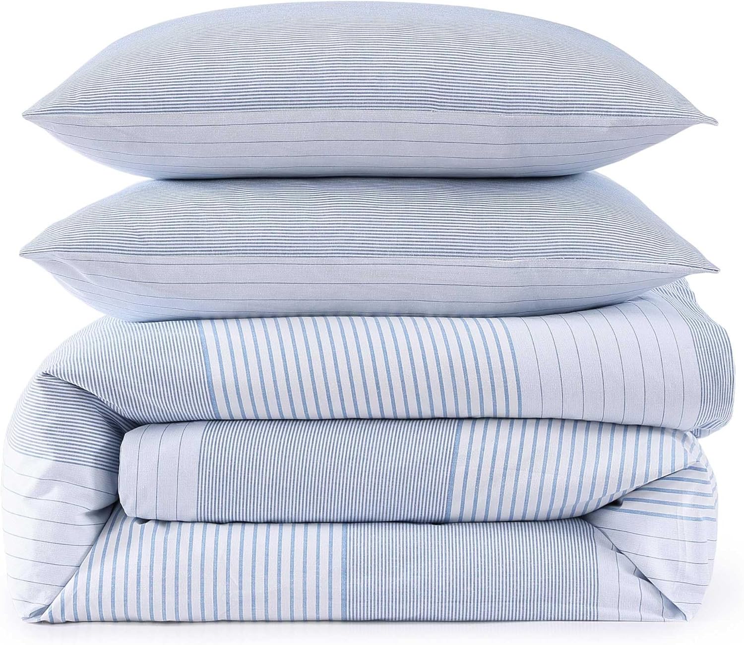 Tommy Hilfiger - King Comforter Set, Super Soft Bedding with Matching Sham, Breathable Bed Essentials (Modern Stripe White, King) - Image 8