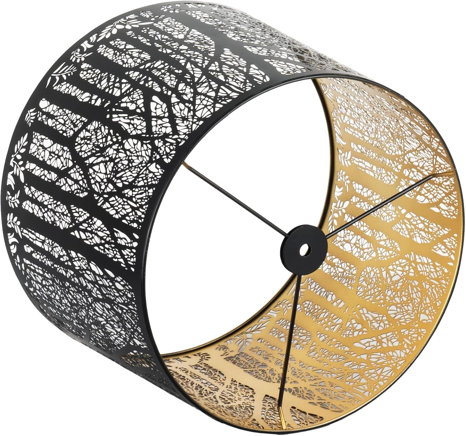 Large Lampshade Drum Metal Lamp Shade 12" Top X 14" Bottom X 10" High For Table Lamps and Floor Lamps Replacement, Spider Fitter - Image 6