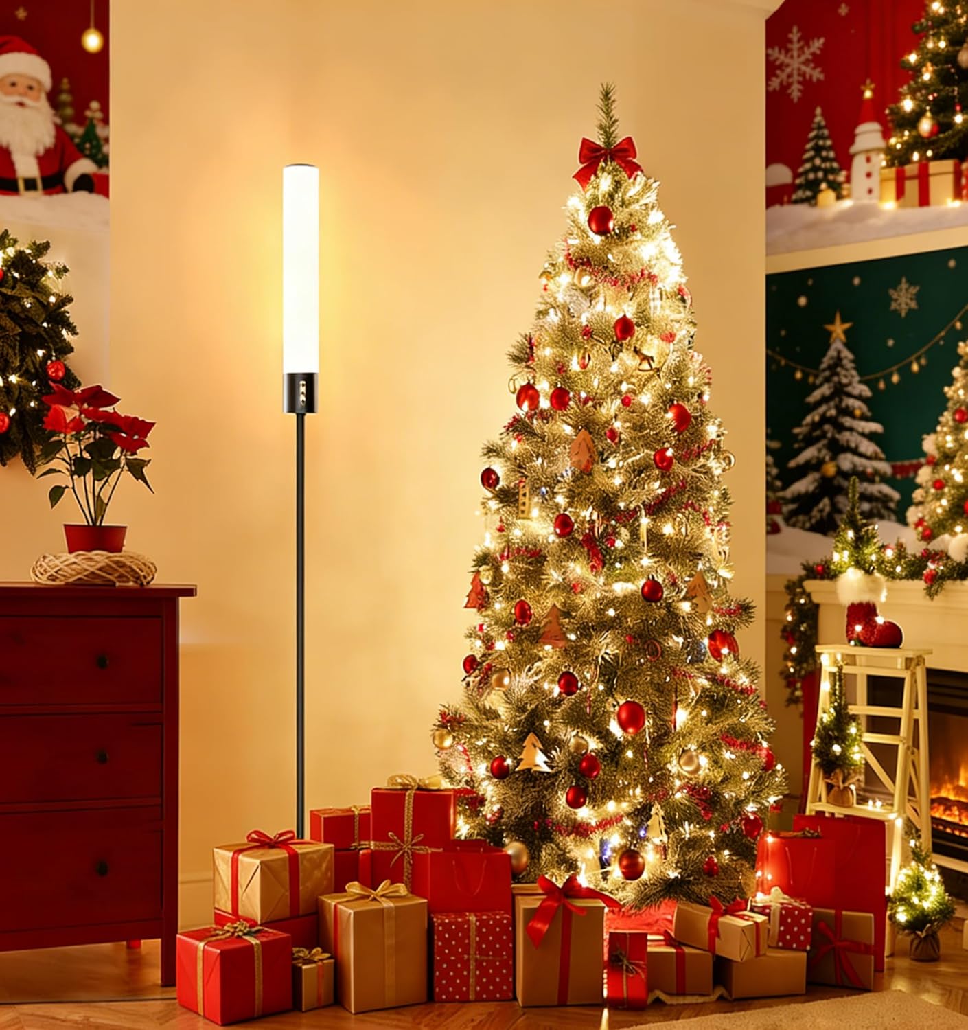 18W Dimmable Led Floor Lamp with Remote Control, 1600LM Ultra Bright Standing Tall Lamp, Modern Corner Lamps with RGB for Living Room, Bedroom, Gaming - Image 3