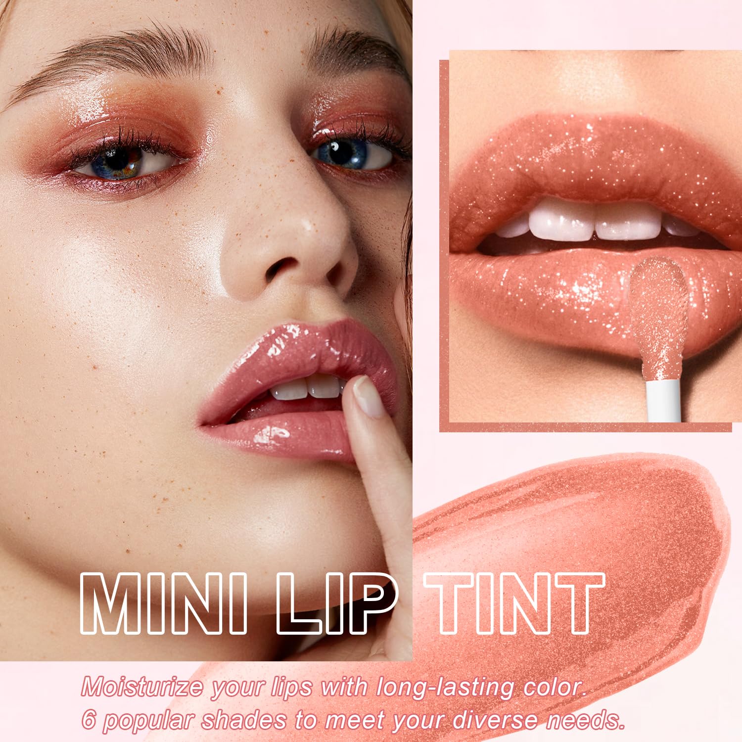 6pcs Lip Gloss Oil Set, Mini Hydrating Lip Glow Oil Lip Gloss, Lipgloss Lipoil Set for Women Girls Teens, Tinted Plumping Fat Lip Oil Lip Balm for Dry Lips Nourishing (SET A) - Image 3