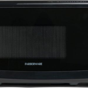 Farberware 0.7 Cu. Ft. Countertop Microwave Oven – 700 Watts Power, Auto Cook Settings, Defrost, Easy Clean and Child Safety Lock - Black