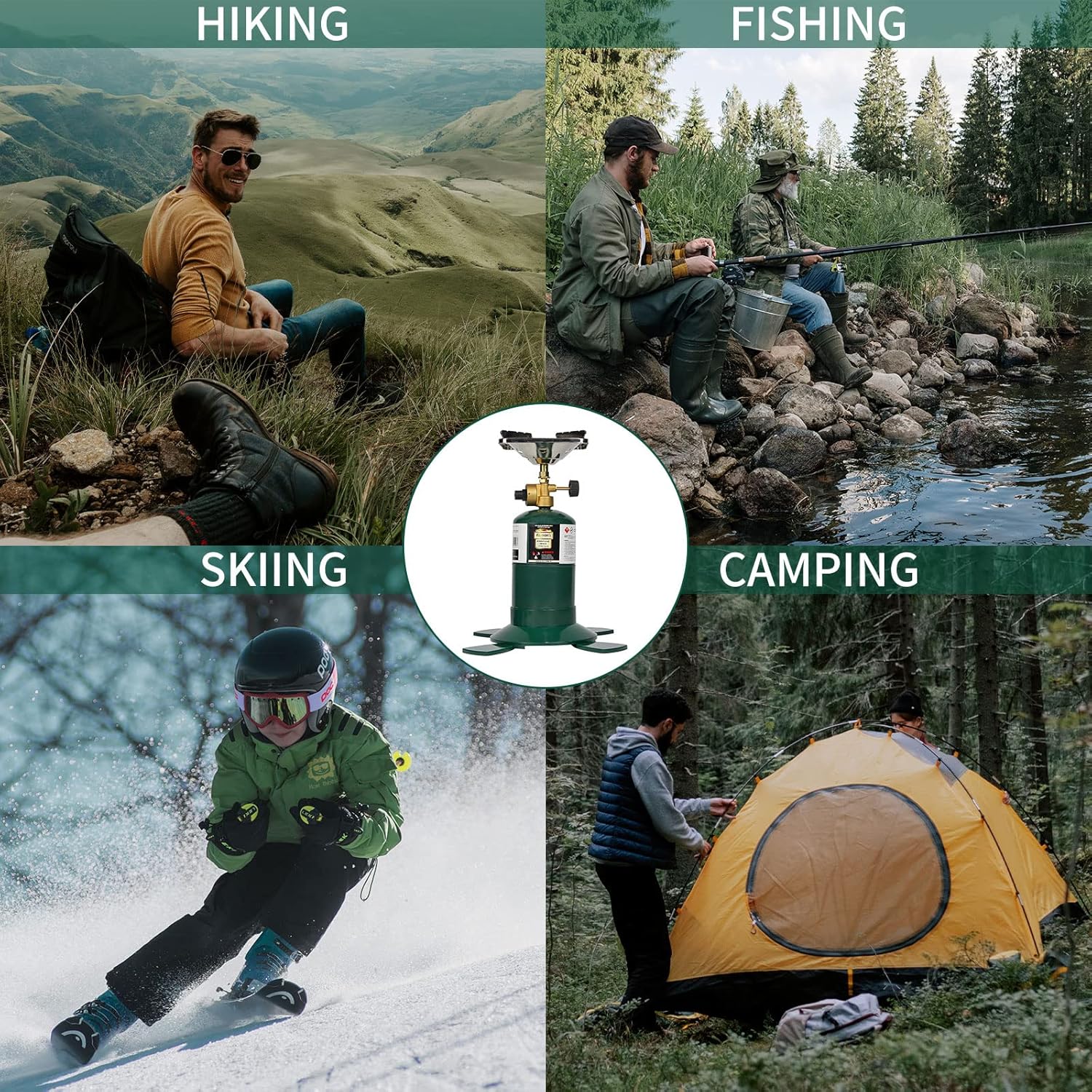 KOMAN Camping Propane Stove,Portable Camping Stove, Backpacking Stove Propane Camping Stove,10000BTU Single Burner Propane Stove for Outdoor Cooking,Fuel by 16 Oz Propane Cylinder (Fuel not Included) - Image 6