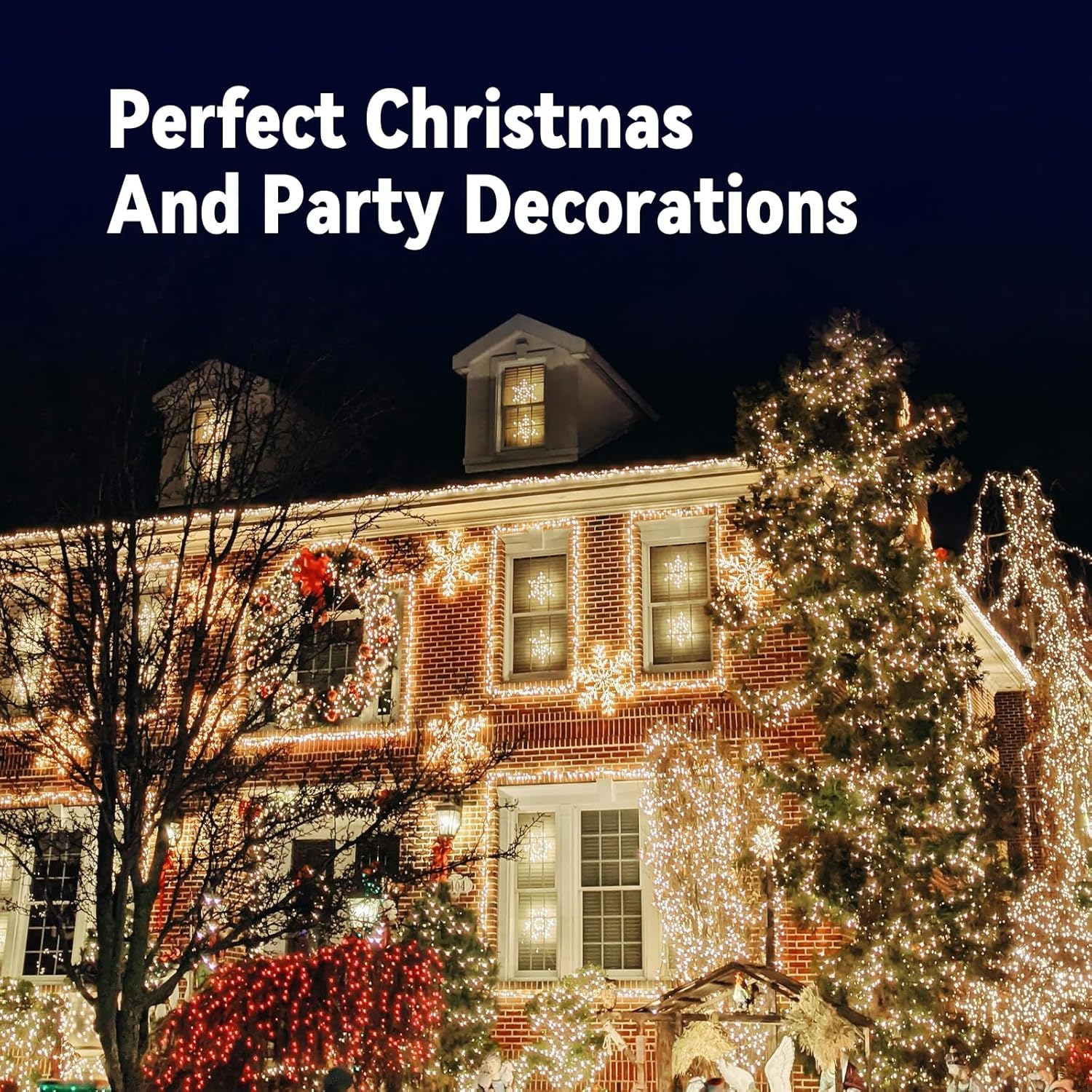 Clear Christmas Lights 100 Count, 21ft Warm White Christmas Tree String Lights Green Wire,Warm White Xmas Mini Incandescent String Lights for Bedroom Outside Decoration - Image 2