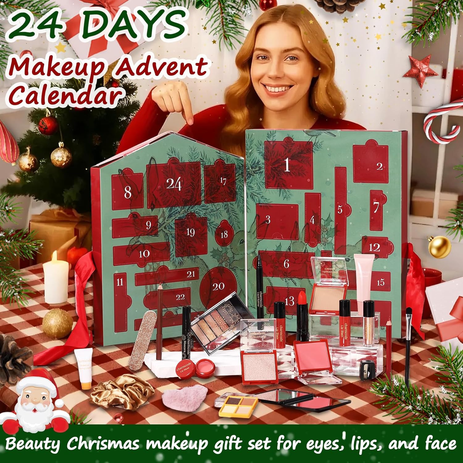 Makeup Advent Calendar 2025, 24 Days Christmas Countdown Calendar Gift Set for Adult Women Teen Girls, Xmas Holiday Beauty & Cosmetic Surprise Make up Kit for Women Full Kit - Image 2