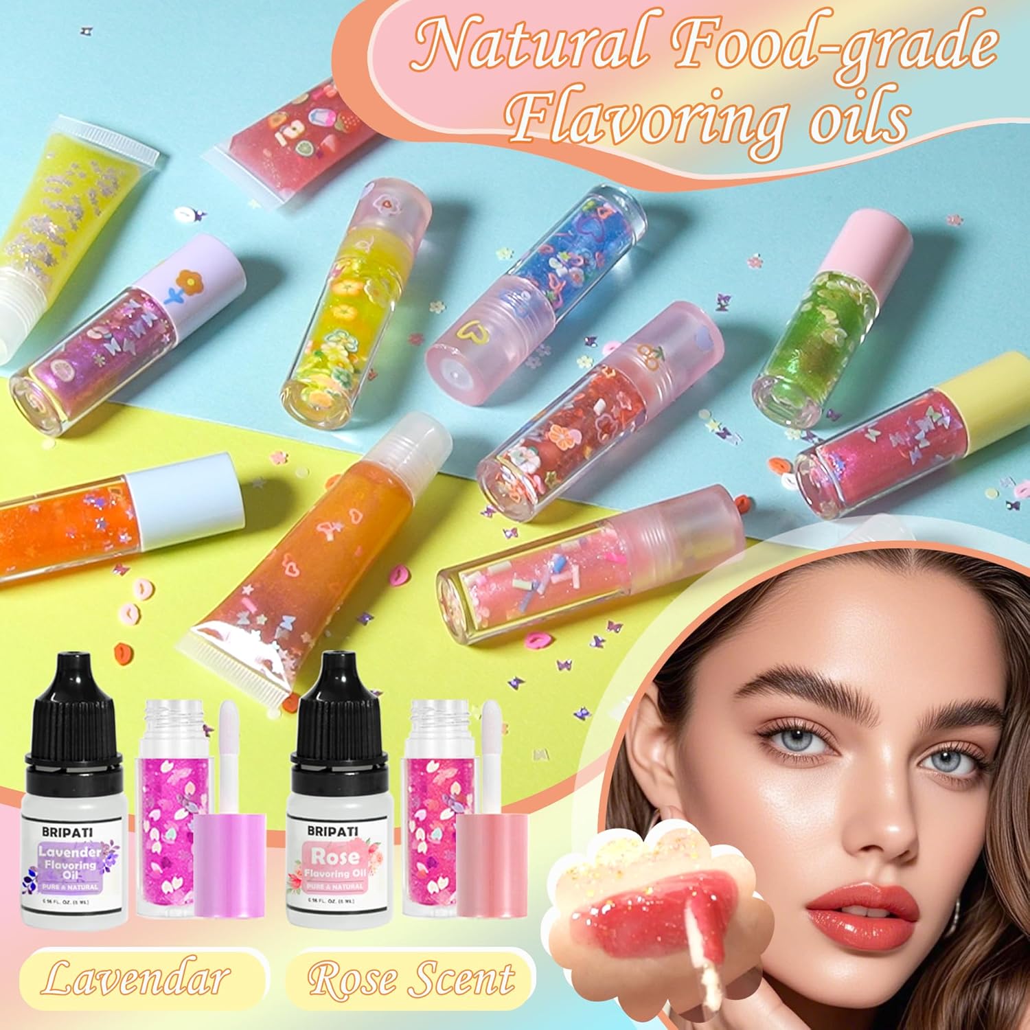 DIY Lip Gloss Making Kit - All-in-One to Make Your Own Lip Care Gloss Set with Clear Base, Pigments, Glitter, Tubes, Fun Creative Gift for Women Girls Makeup Lovers in Christmas Birthdays - Image 5