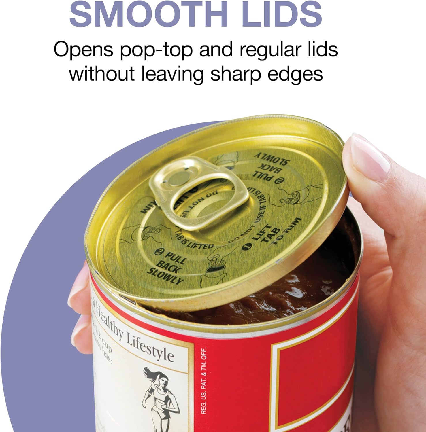 Proctor Silex Automatic Electric Can Opener, Hands Free Cordless Operation & USB Rechargeable, Self-Aligning, Cut Smooth Touch Lid Edges, Compact and Easy to Store, Black - Image 4