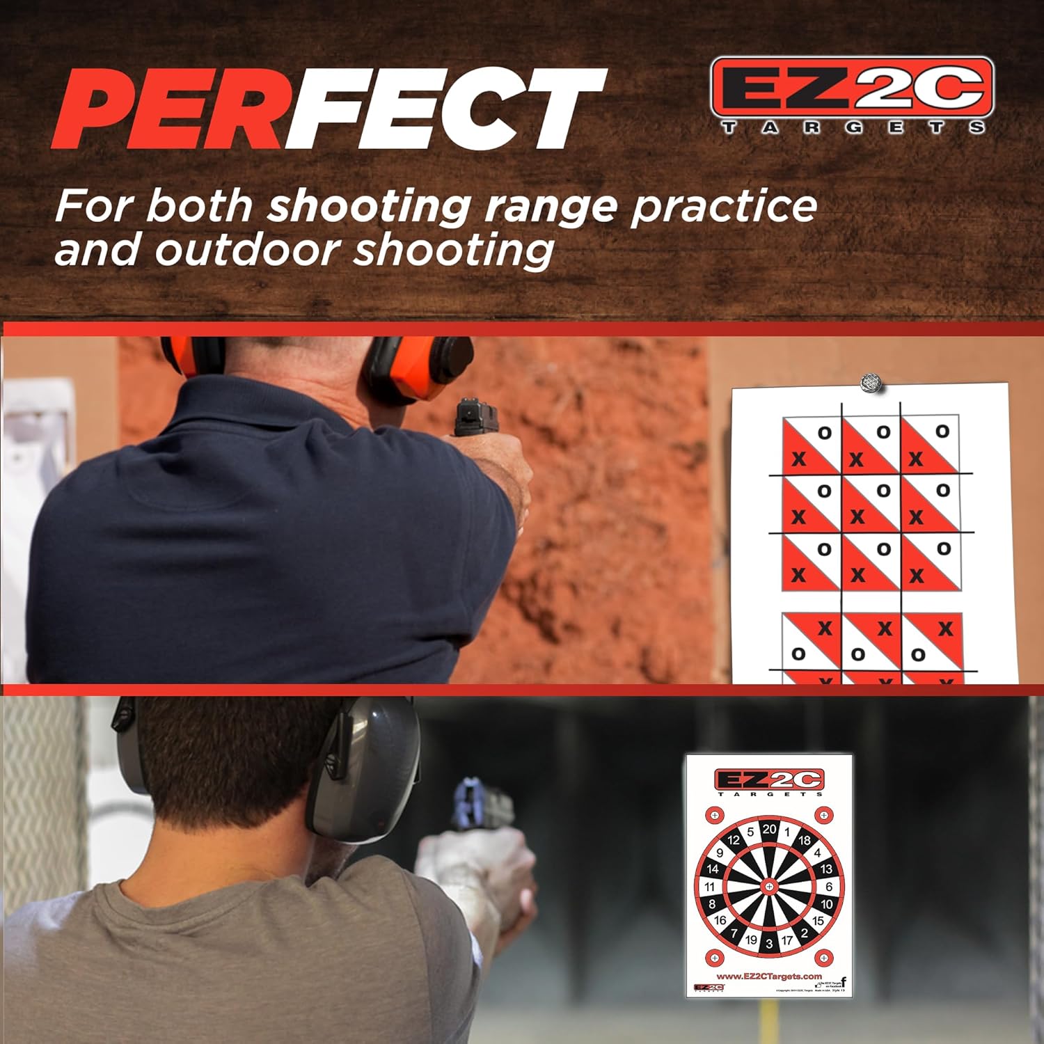 EZ2C Games Styles: Dartboard - Sink The Boats - Tic-Tac-Toe - Reducing Circles - Paper Targets for Shooting Range 11"x17" Fun Gun Range Targets for Shooting USA Made Gun Gifts - Image 6