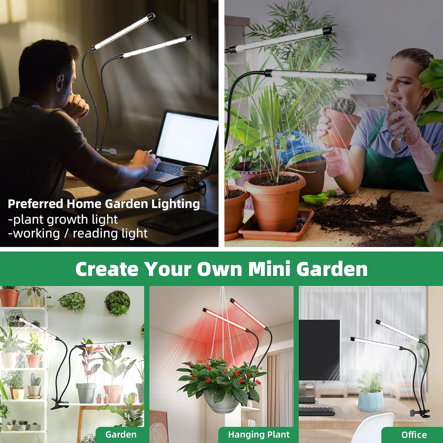 Grow Light 6500K Full Spectrum Plant Grow Lights 84 LED Plant Light with Clip Grow Lamp for Indoor Plants Growing Lamps(1PCS) - Image 3