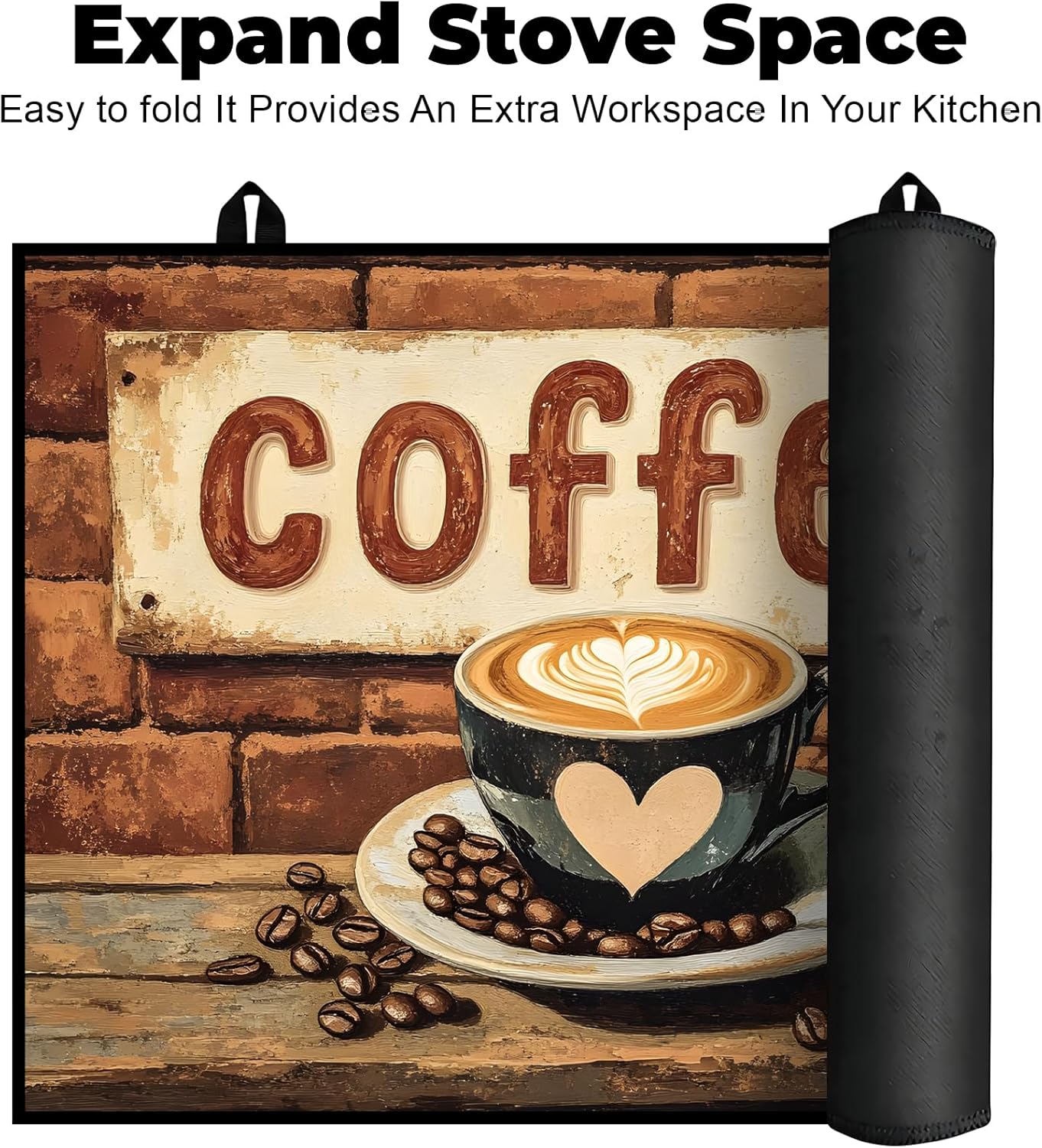 Heat-Resistant Glass Stove Top Cover with Anti-Slip Rubber Coating – Electric Stove Protector, Scratch-Resistant, Counter Space Decor Mat (Coffee, 28.5"L x 20.5"W) - Image 6