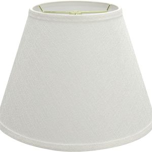 Aspen Creative 32685 Transitional Empire Shape Spider Construction Lamp Shade, White, 7" Top x 13" Bottom x 9-1/2" Slant Height