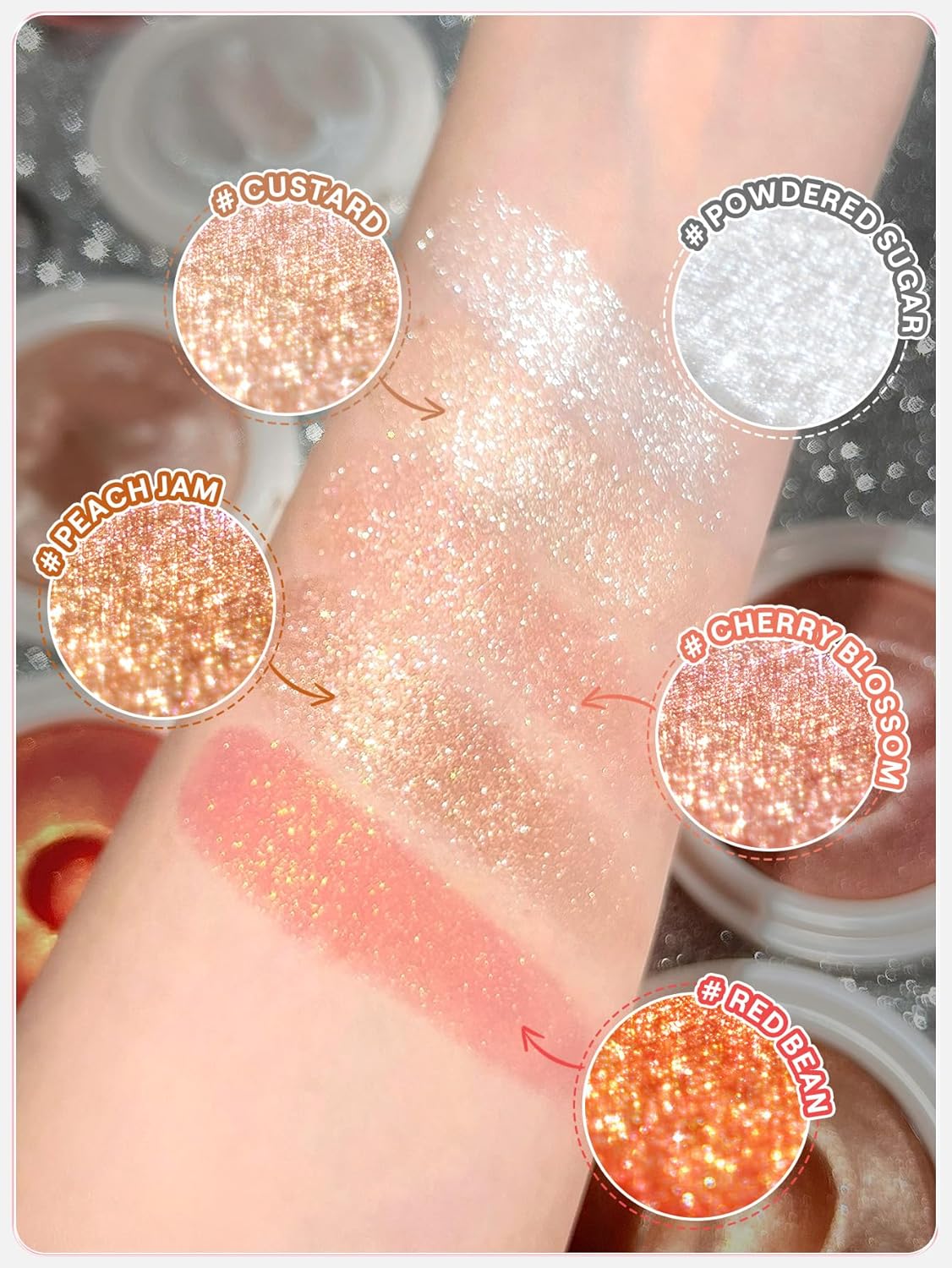 SHEGLAM Glowchi Bouncy Highlighter Mochi-like Formula Highlighter Long-lasting Shimmer Makeup-Custard - Image 3