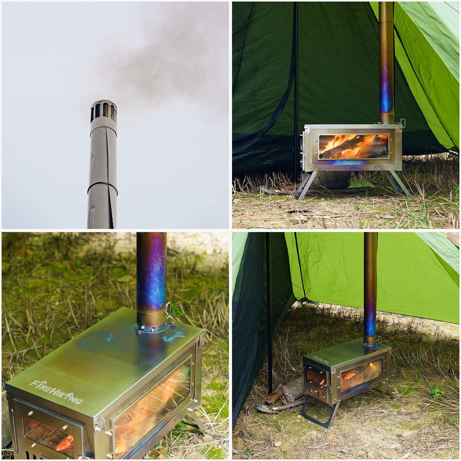 FireHiking Titanium Stove Camping Tent Burning Stove Foldable Ultralight - Image 8