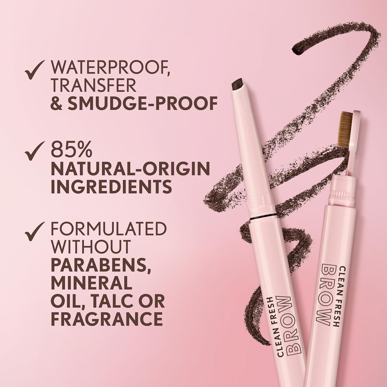 Covergirl Clean Fresh Brow Filler Pomade, 400 Soft Brown, Eyebrow Pencil, Ultra-Precise Tip, Creamy Formula, Highly Pigmented, Soft Matte Finish, Vegan Formula, 0.007oz - Image 5