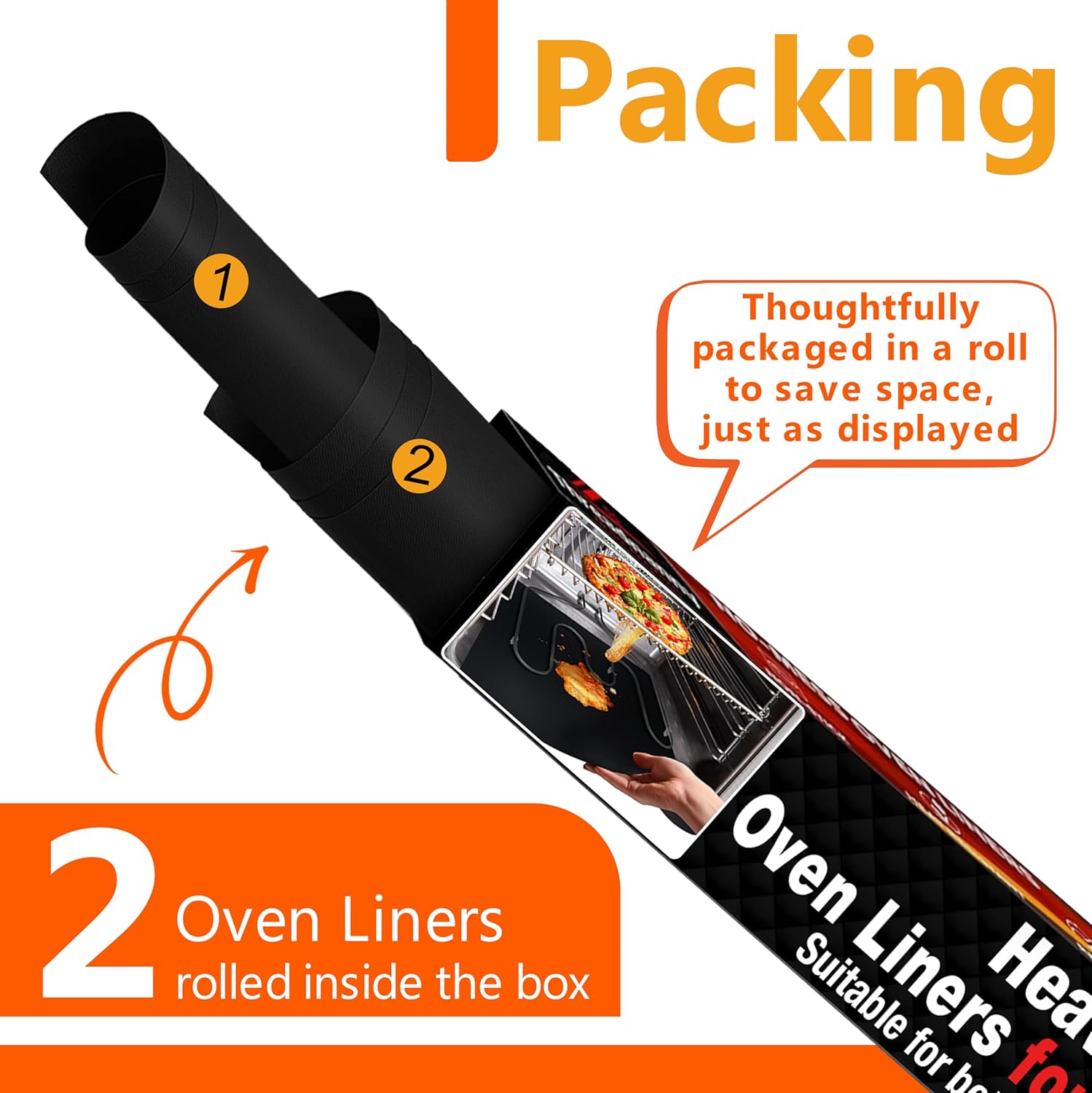 2 Pack Large Thick Heavy Duty Non Stick Teflon Oven Liners Mat, 17"x 25" BPA and PFOA Free, for Bottom of Electric Oven Gas Stove and Microwave Charcoal or Gas Grills - Image 9