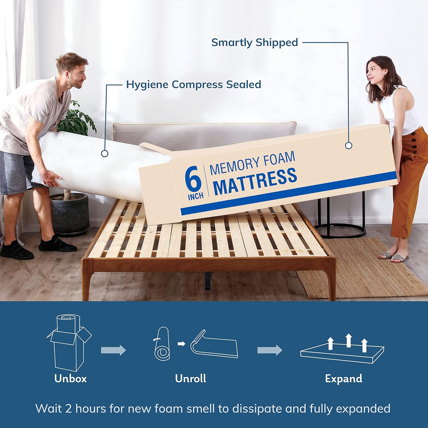 MLILY EGO 6 Inch Twin Mattress - Green Tea Memory Foam, Cooling Gel, Fiberglass-Free, CertiPUR-US Certified, for Kids, Bunk Beds, Trundle & Daybeds - Image 8