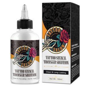 150ml Tattoo Stencil Transfer Gel Solution, Professional Tattoo Stencil Gel, Stencil Magic Cream, Tattoo Application Solution for Transfer Paper Machine Stencils, Clear & Long-Lasting