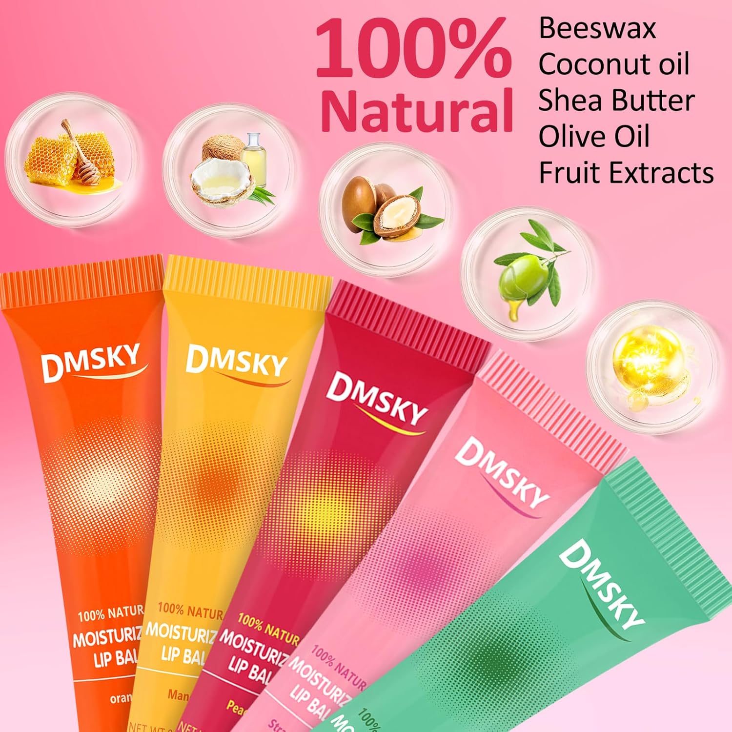 Dmsky Lip Gloss Bulk 12 Pack, Hydrating Squeeze Clear Lip Gloss Set with Shea Butter, Moisturizing High Shine Glossy Lip Oil for Dry Chapped Lips-12 Flavors - Image 3