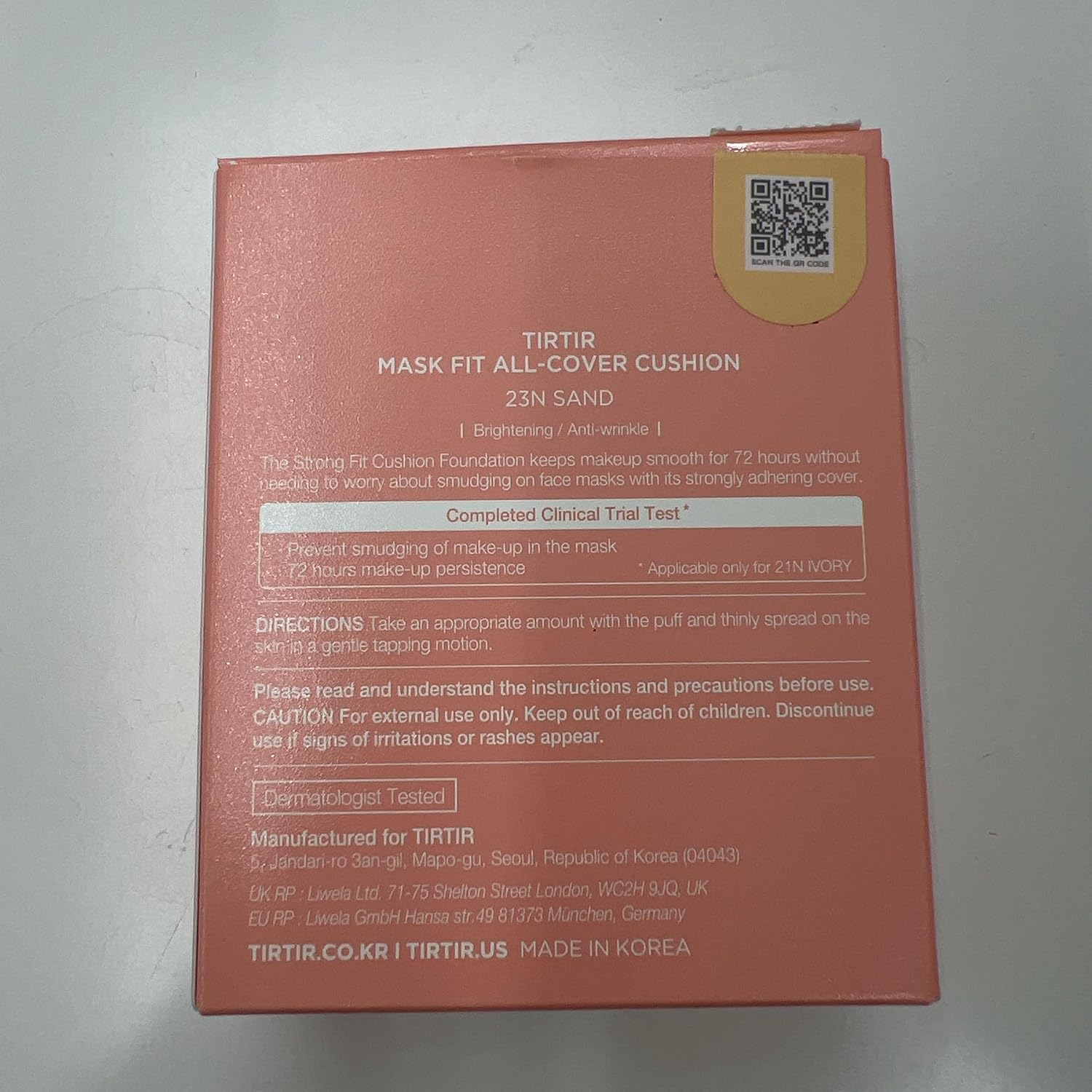 TIRTIR Mask Fit All Cover Pink Cushion Foundation | High coverage, Velvety Matte Finish, Lightweight, Flawless, Corrects Redness, Korean Cushion (#23N Sand, Full Size, 0.63 Fl Oz) - Image 9