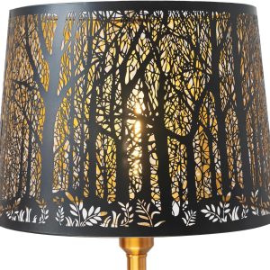 Large Lampshade Drum Metal Lamp Shade 12" Top X 14" Bottom X 10" High For Table Lamps and Floor Lamps Replacement, Spider Fitter