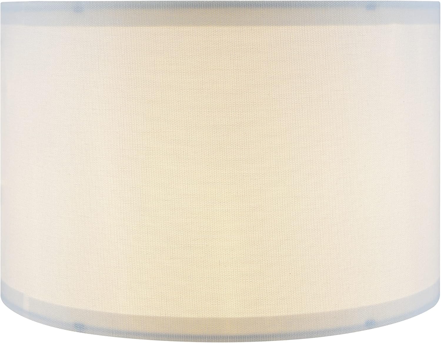 Aspen Creative 38302, Contemporary Design Collapsible Drum Spider Shade, 12" Top x 12" Bottom x 8" Height, White Linen - Image 2