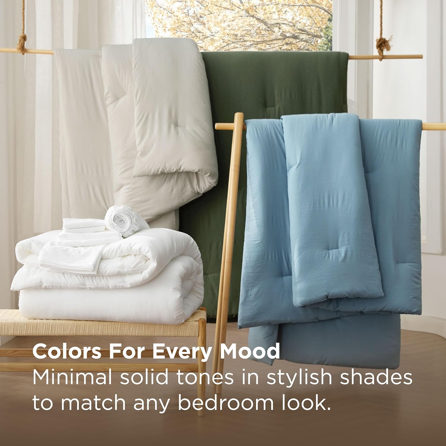 Bedsure Full Size Comforter Set, Beige Soft Prewashed Bedding for All Seasons, 7 Pieces Warm Winter Down Alternative Bed Set, Fluffy Bed in a Bag with Sheets, Pillowcases & Shams - Image 6