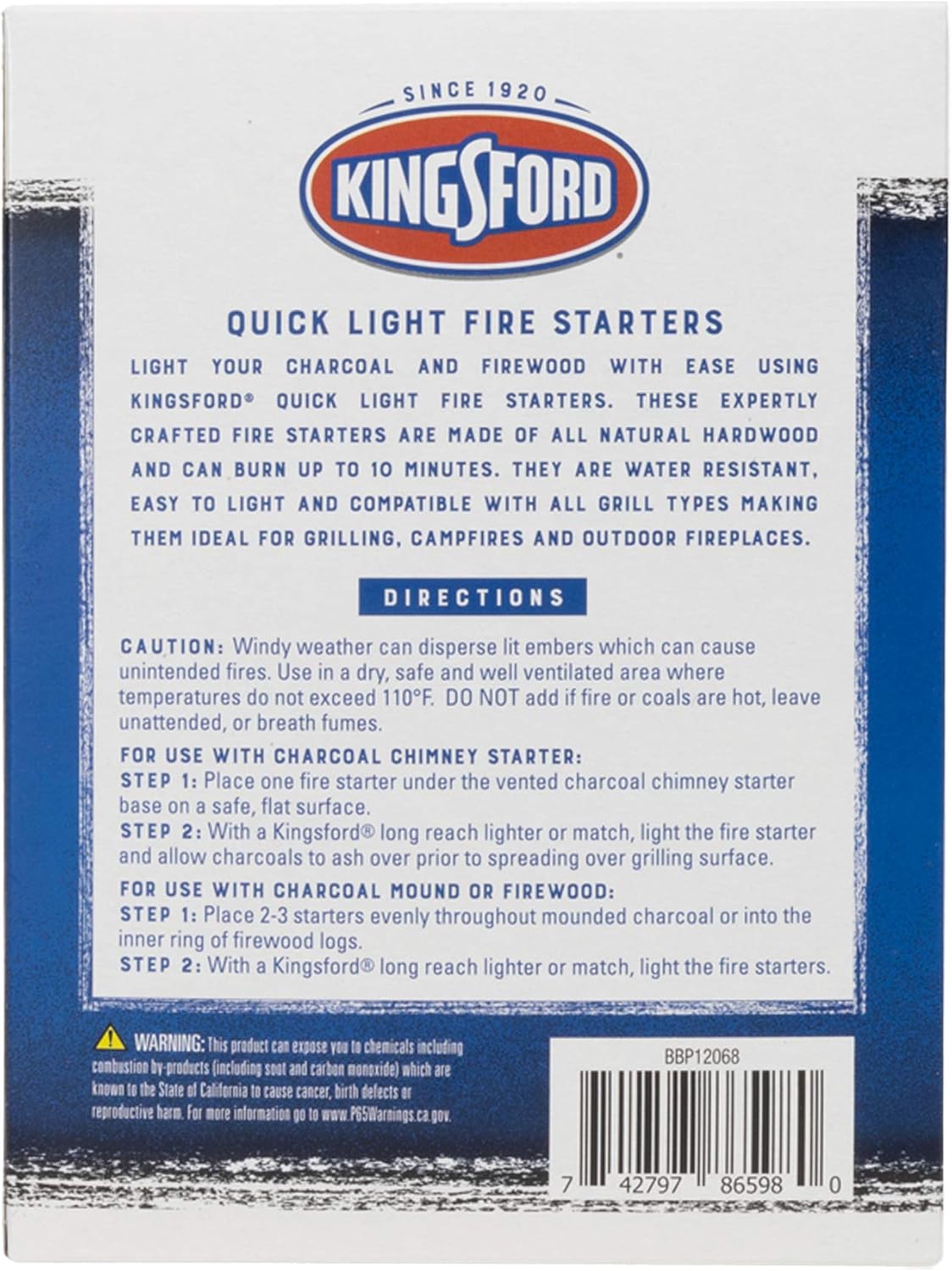 Kingsford Quick Light Fire Starters | Wooden Fire Starters Made with All Natural Hardwood for Grilling, Campfires, & Outdoor Fireplaces | 32 Count Fire Starter Rolls - Image 6