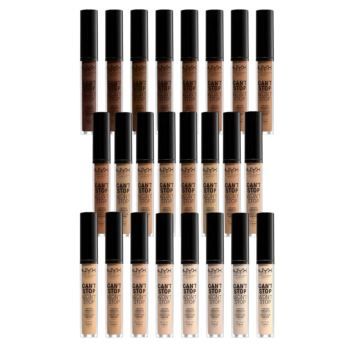 NYX PROFESSIONAL MAKEUP Can't Stop Won't Stop Contour Concealer, 24h Full Coverage Matte Finish - Natural - Image 7