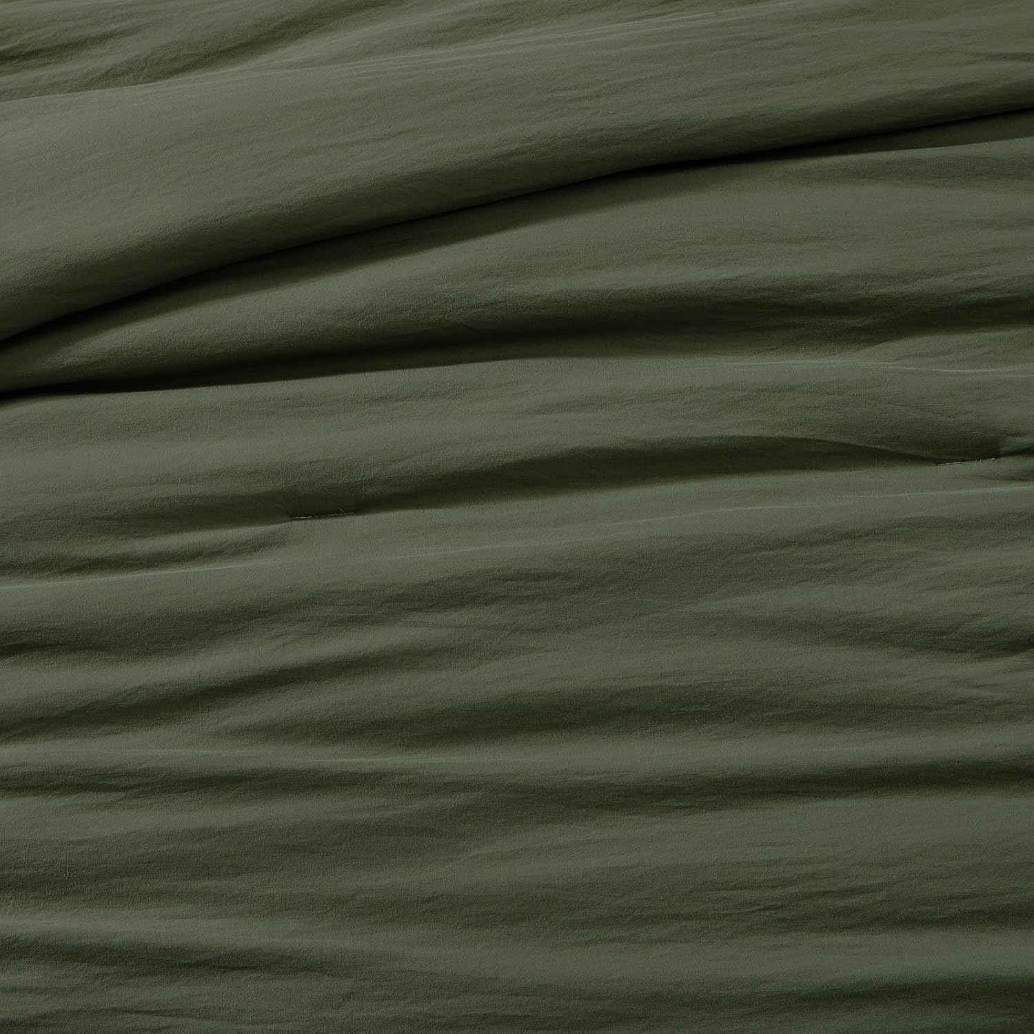 WRENSONGE Queen Comforter Set- 7 Pieces Soft Olive Green Bed in a Bag with Fitted Sheet, Flat Sheet, 2 Pillow Shams, and 2 Pillowcases- Warm Bedding Sets Queen for All Season - Image 5