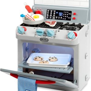 Little Tikes First Oven Realistic Pretend Play Appliance for Kids, Play Kitchen with 11 Accessories and Realistic Cooking Sounds, Unique Toy Multi-Color, Ages 2+