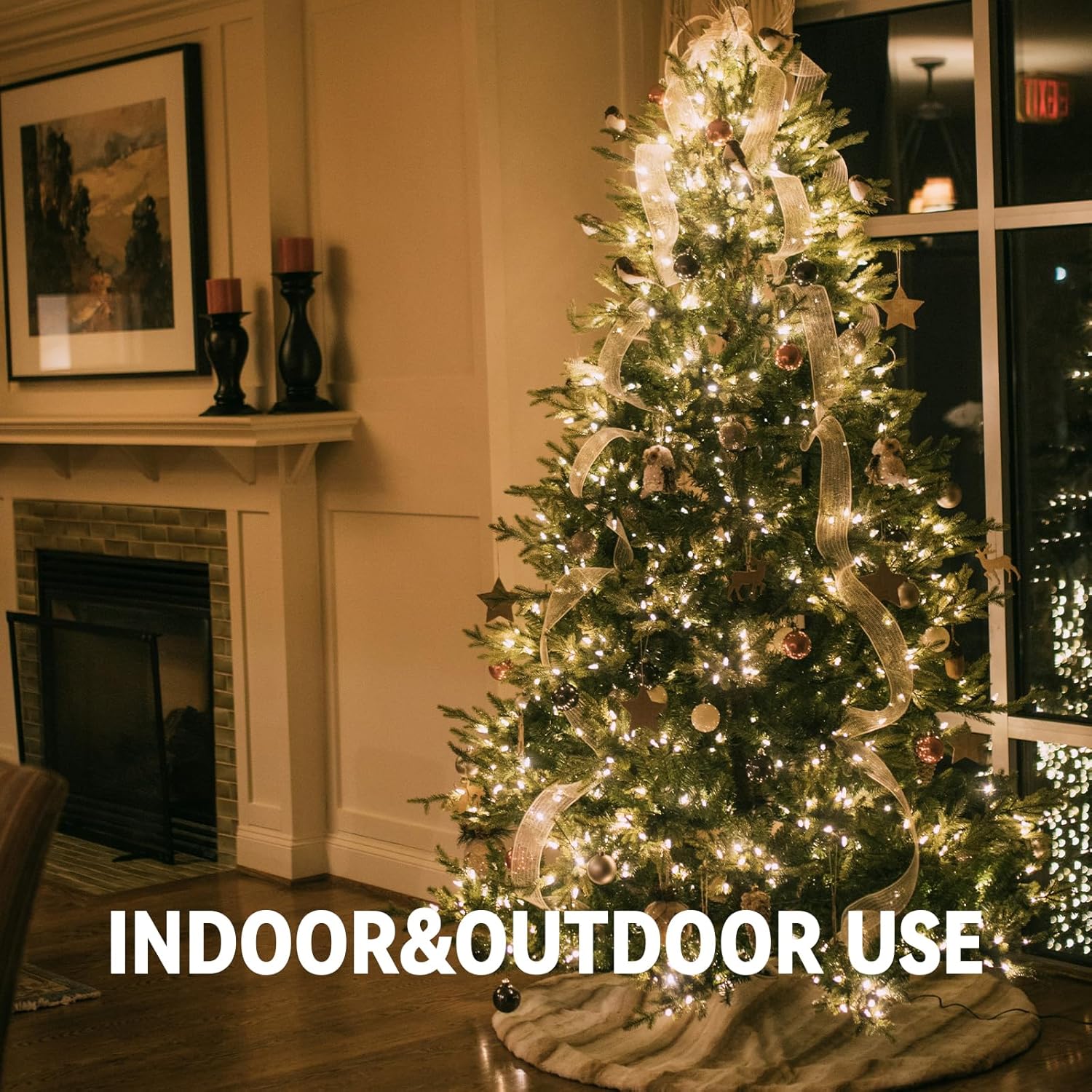 Clear Christmas Lights 100 Count, 21ft Warm White Christmas Tree String Lights Green Wire,Warm White Xmas Mini Incandescent String Lights for Bedroom Outside Decoration - Image 4