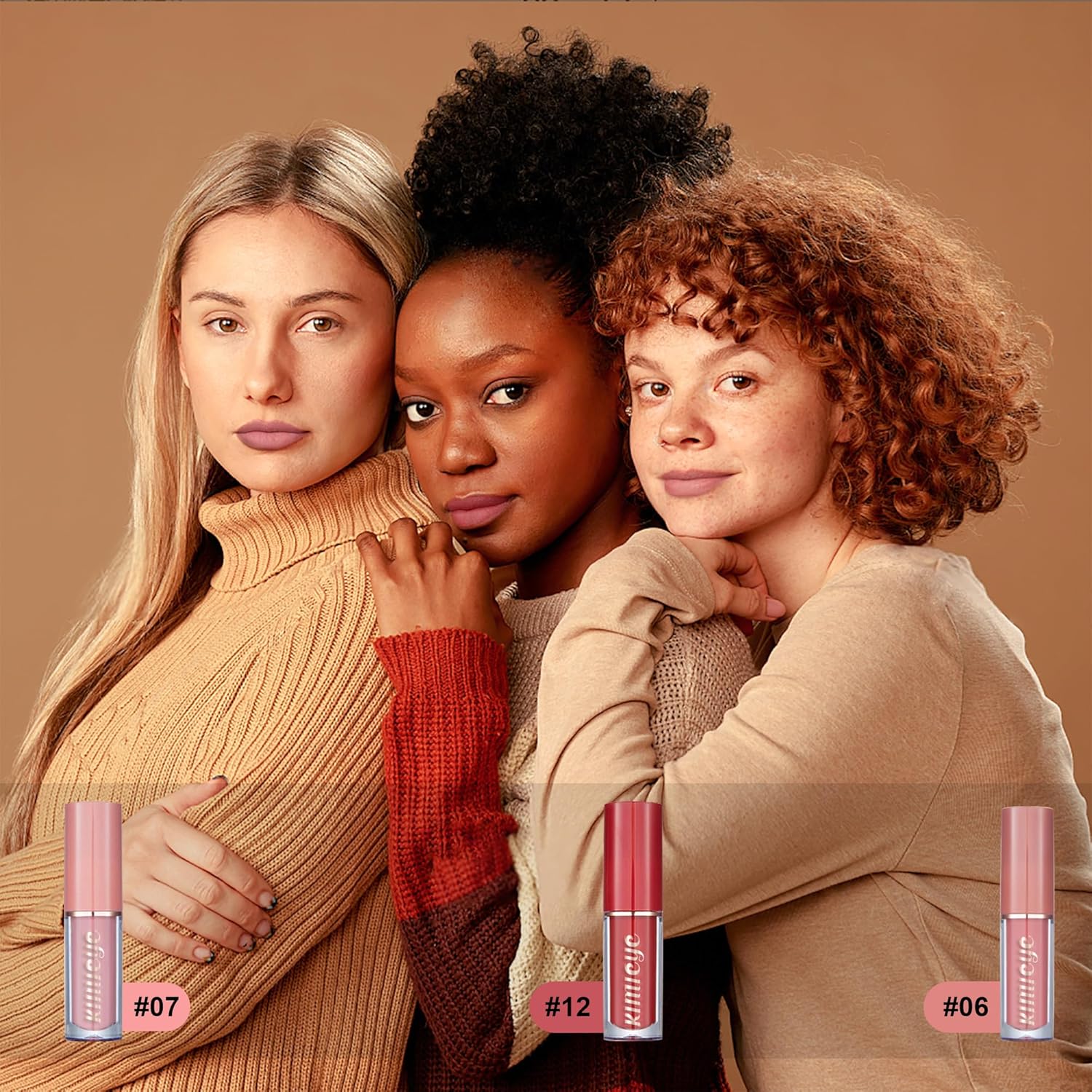 12Pcs Velvet Matte Liquid Lipstick Set, Waterproof Long Lasting Quick-drying Non-Stick Cup Nude Lip Stain Kit, Up to 24H Wear, Professional Lip Makeup Gift Kit for Women (SET A) - Image 6