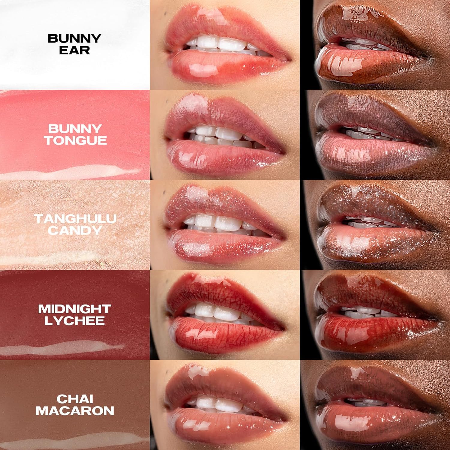 Sacheu Lip Elixir Nourishing and Hydrating Lipgloss — Moisturizing Plumping Lip Gloss Enriched with Collagen, Non-Sticky Lip Color Smooth High-Shine Finish, Vegan & Cruelty-Free, Bunny Tongue (Pink) - Image 2