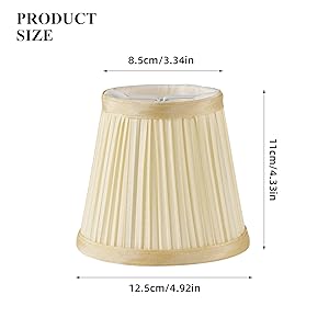 mini lamp shade size