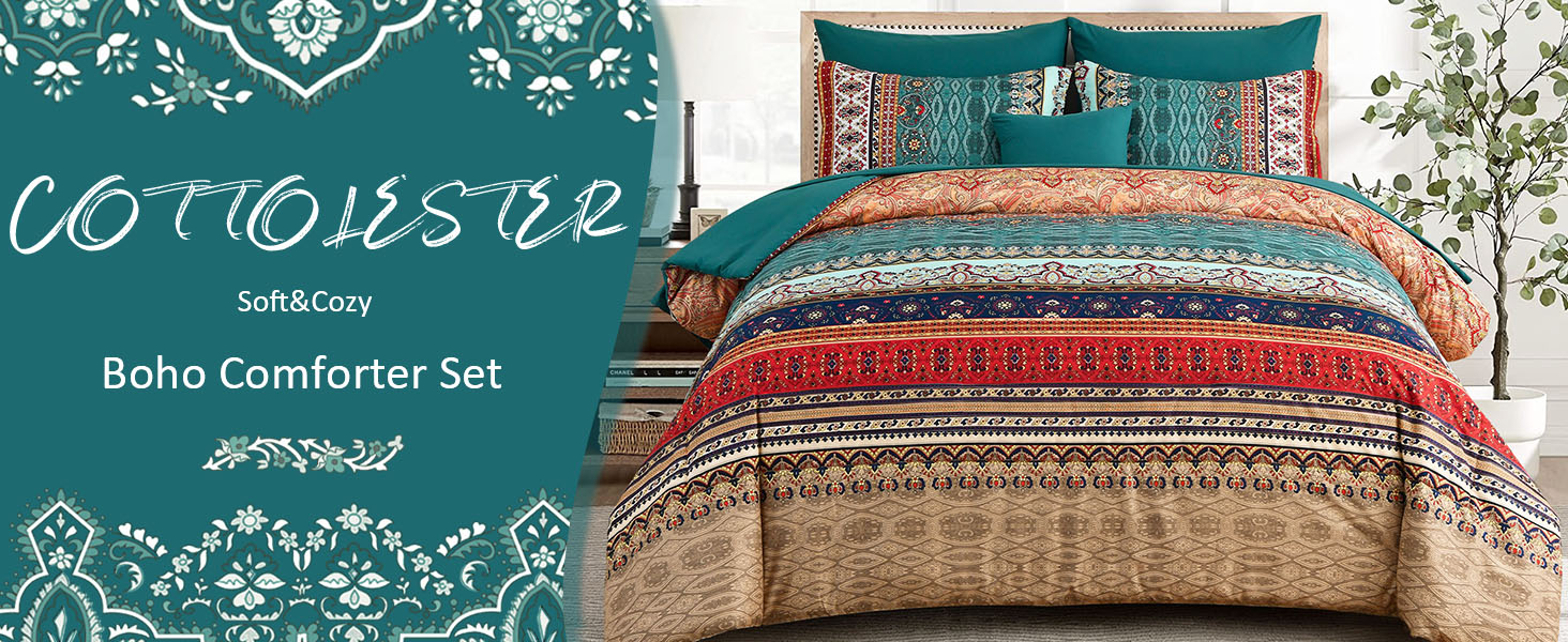 Boho Comforter Set