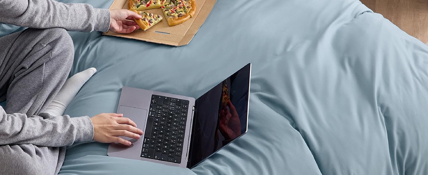 Double Brushed Duvet Cover Bedding Set with Zipper Closure for Kids &amp; Adults