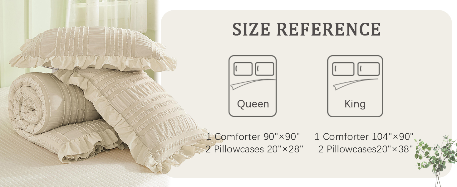 Seersucker Ruffle Comforter Set 