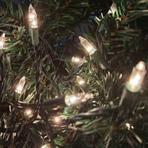 white lights with green wire