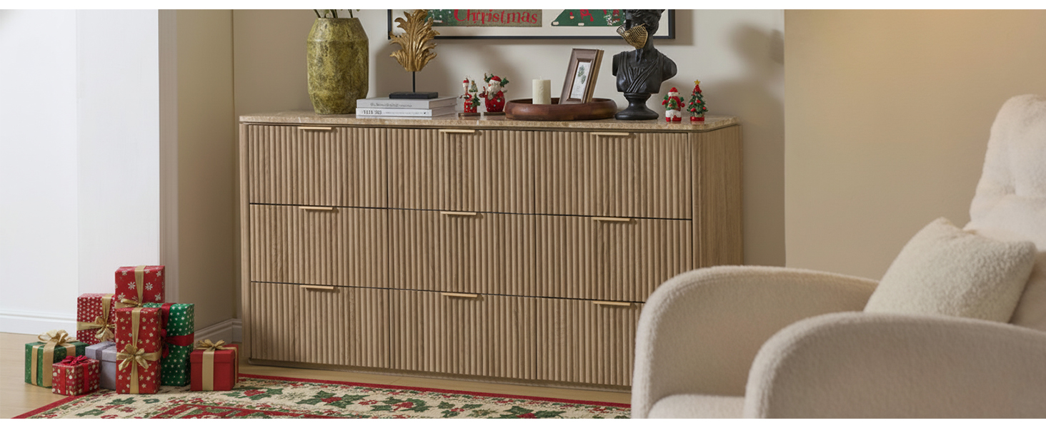 A+ 3 Dresser with 9 drawer natural oak marry christmas