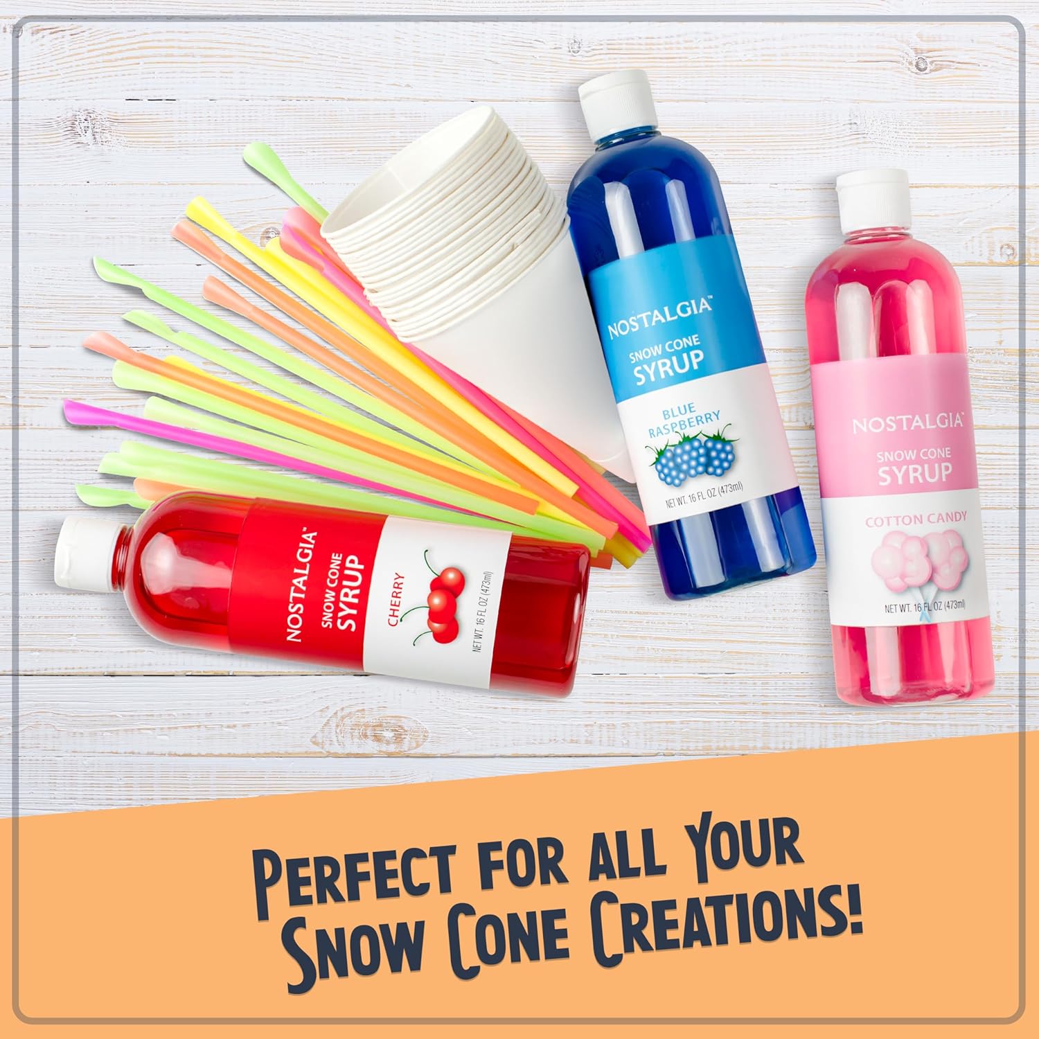 Nostalgia Snow Cone Shaved Ice Machine - Retro Table-Top Slushie Machine Makes 20 Icy Treats - Includes 2 Reusable Plastic Cups & Ice Scoop - Retro Red - Image 6