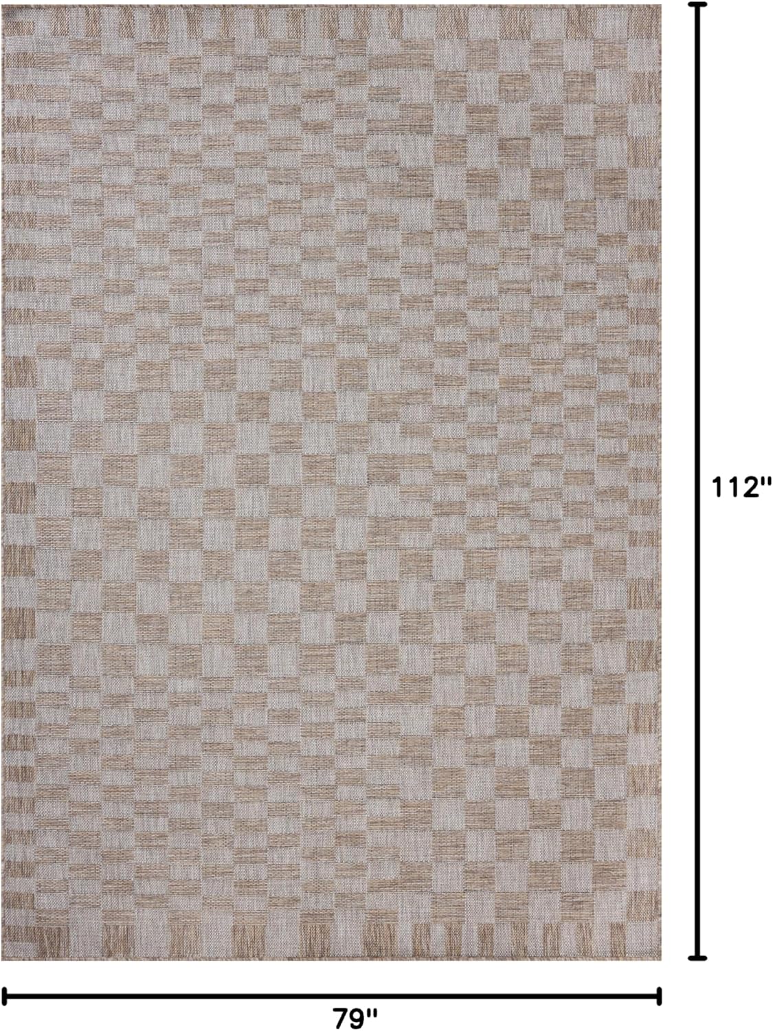 Loloi Amber Lewis Topanga Collection TOP-03 Natural/Dove 6'-7" x 9'-4" Indoor/Outdoor Area Rug - Image 2