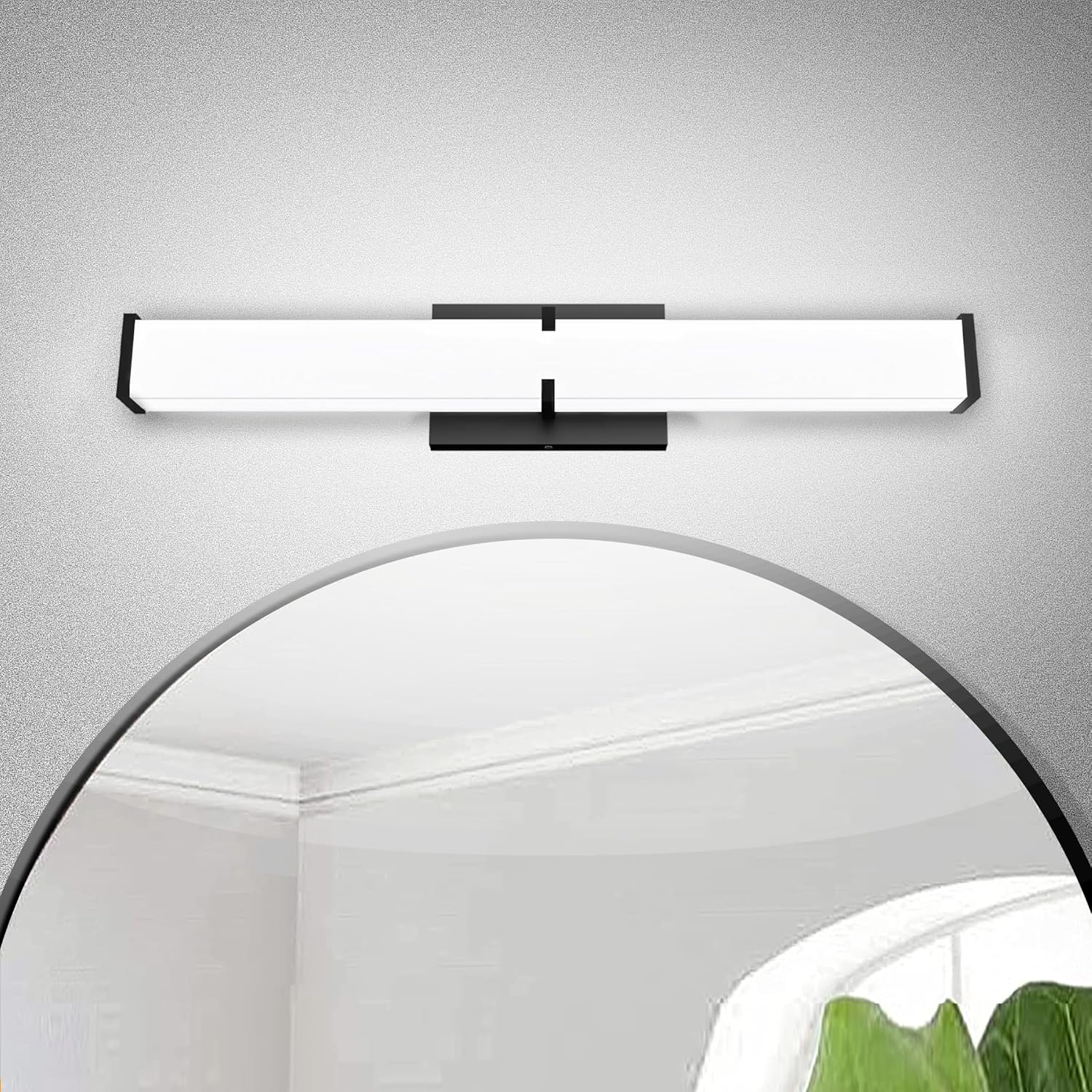 15.74Inch 2000LM Bathroom Light Fixtures 5CCT Optional, Black Modern LED Vanity Lights Clear Shade, Dimmable Bathroom Lighting Fixtures Over Mirror - ETL Listed - Image 8