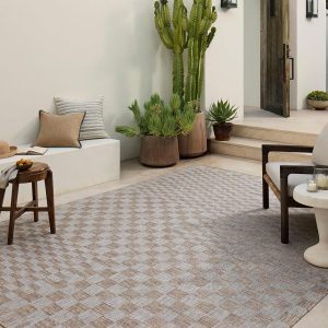 Loloi Amber Lewis Topanga Collection TOP-03 Natural/Dove 6'-7" x 9'-4" Indoor/Outdoor Area Rug