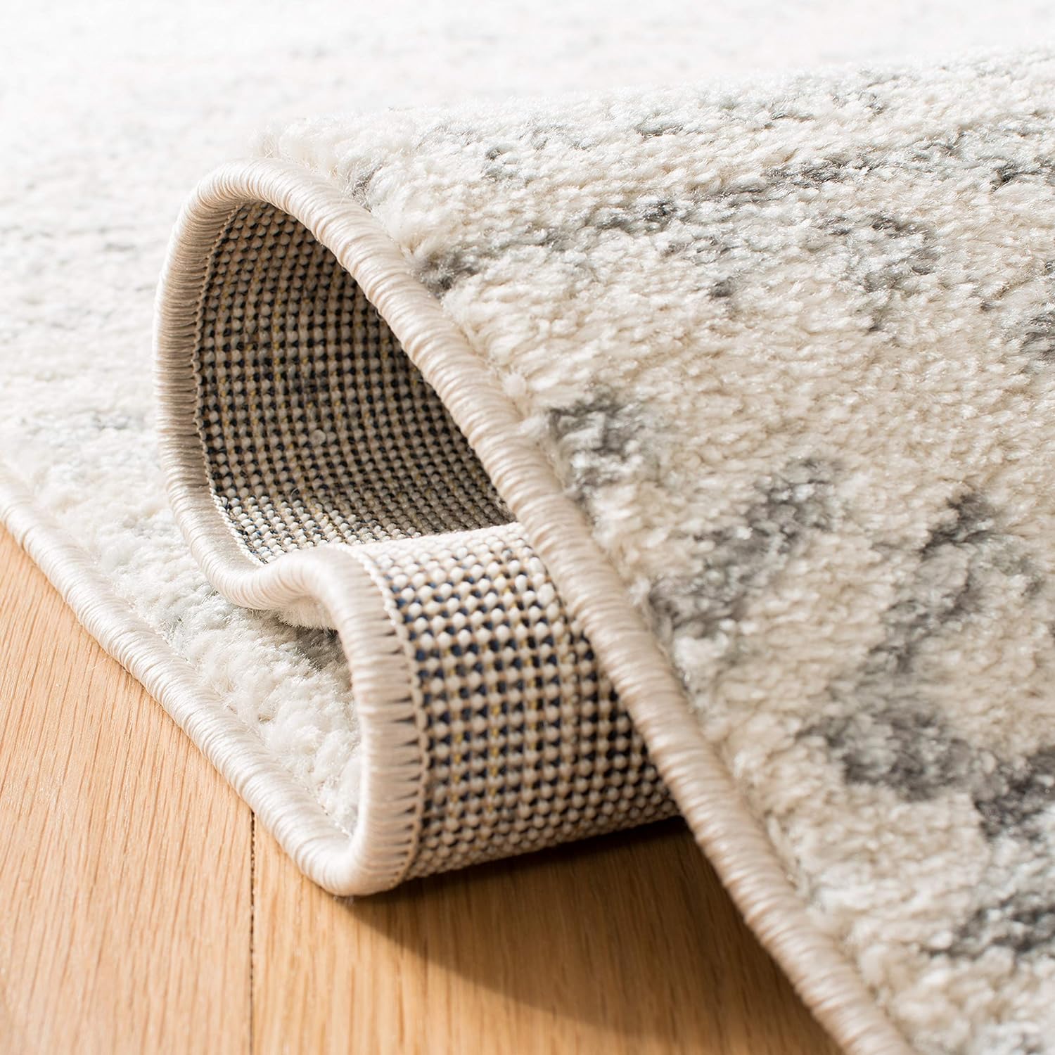 SAFAVIEH Area Rug 8x10 - Tulum Collection - Large - Ivory & Grey, Moroccan Boho Tribal Design, Non-Shedding & Easy Cleaning, Ideal for Living Room, Bedroom, Office, Dining Space (TUL272A) - Image 5