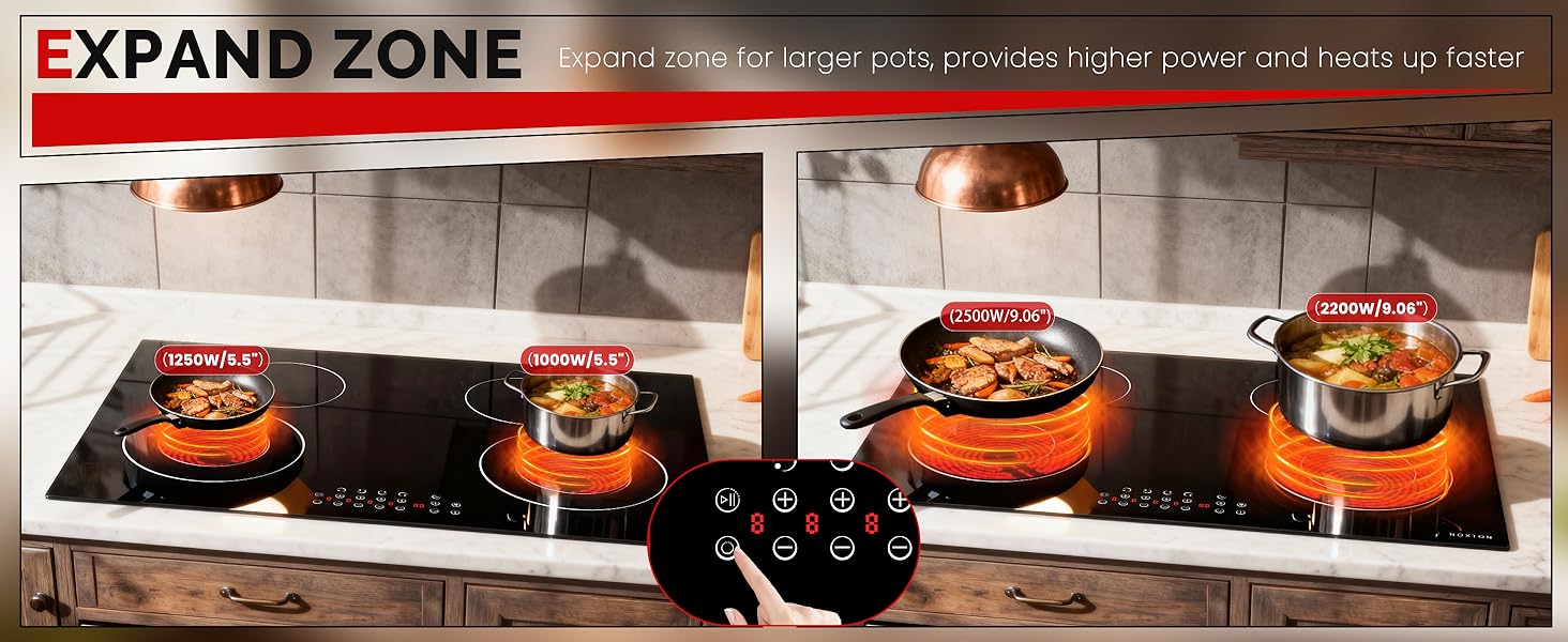 electric cooktop 4 burners