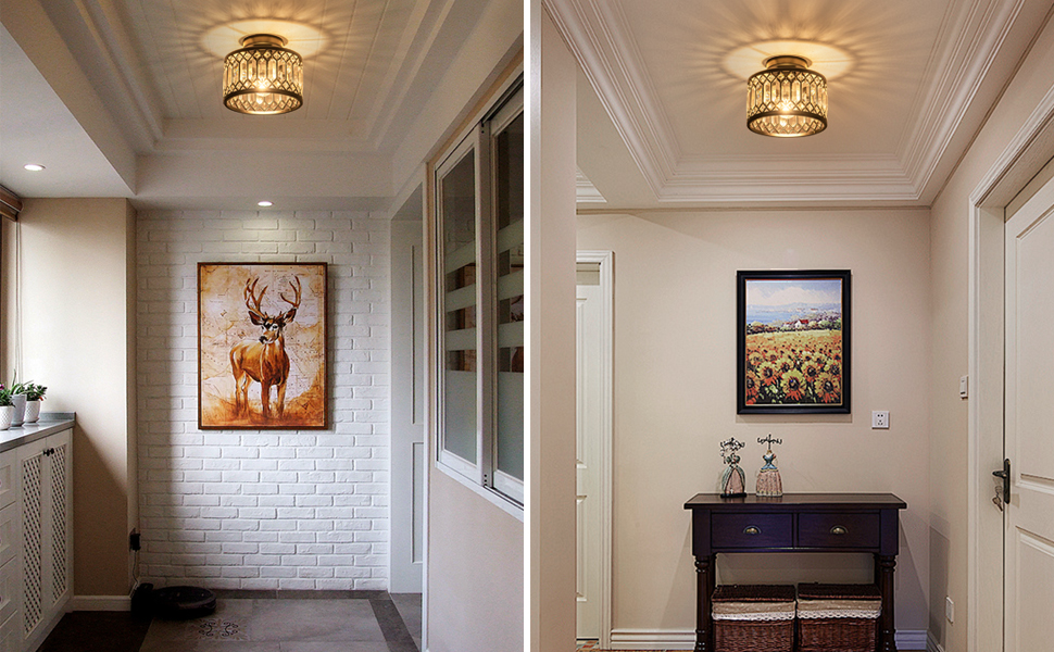 Modern Crystal Ceiling Light