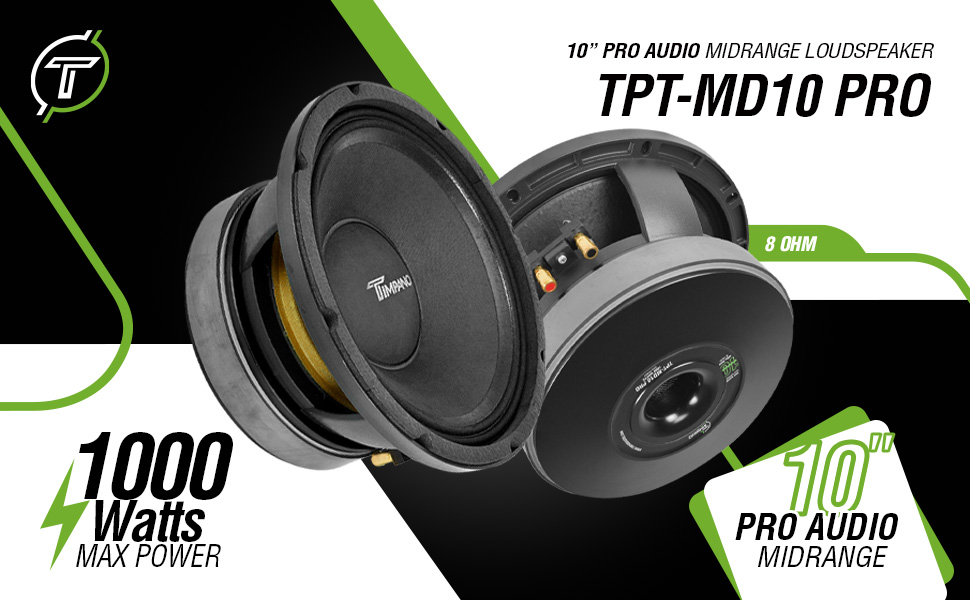 TPT-MD10 PRO banner car audio pro midrange speaker 10 inches