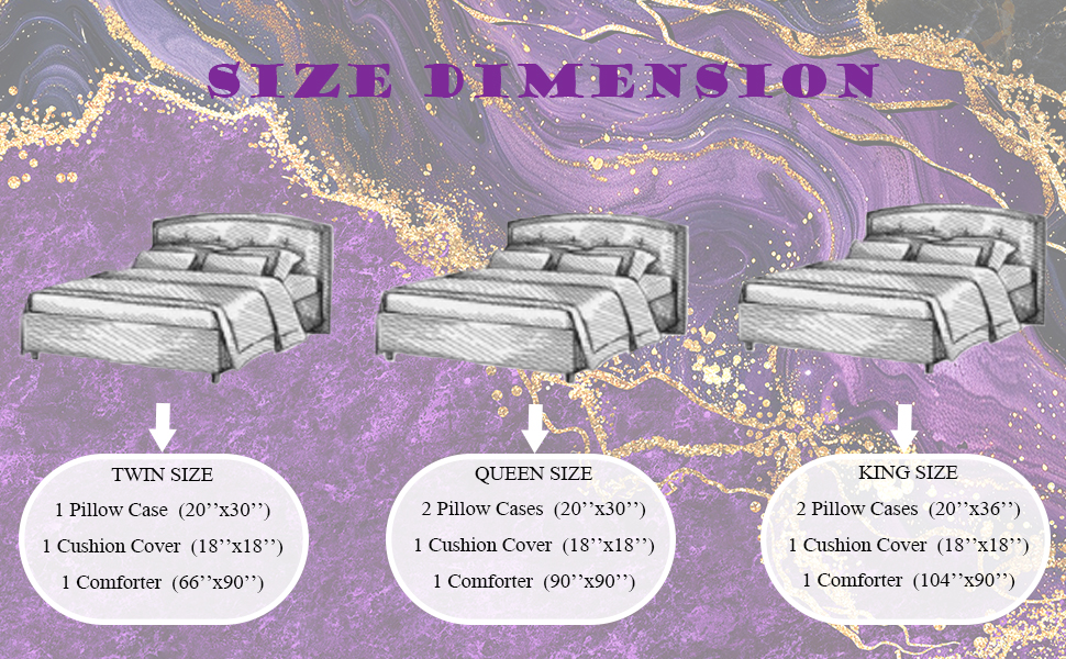 purple marble comforter