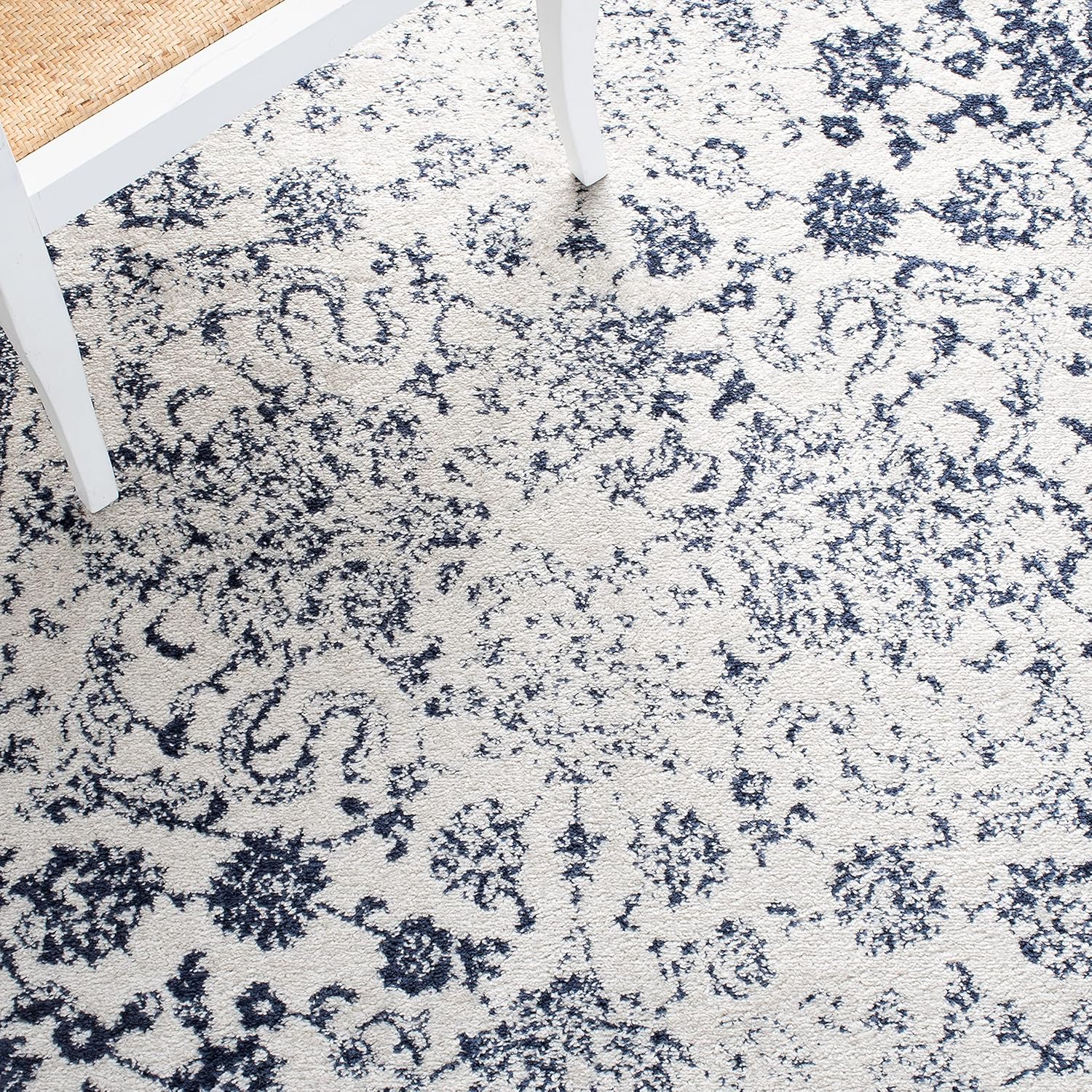 SAFAVIEH Area Rug 8x10 - Adirondack Collection - Large - Ivory & Navy, Vintage Distressed Design, Non-Shedding & Easy Cleaning, Ideal for Living Room, Bedroom, Office, Dining Space (ADR109M) - Image 7