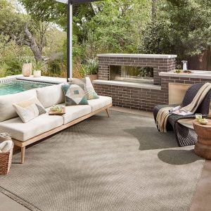 Loloi Dawn Collection Indoor/Outdoor DAW-04 Coffee 7'-8" x 10' Area Rug